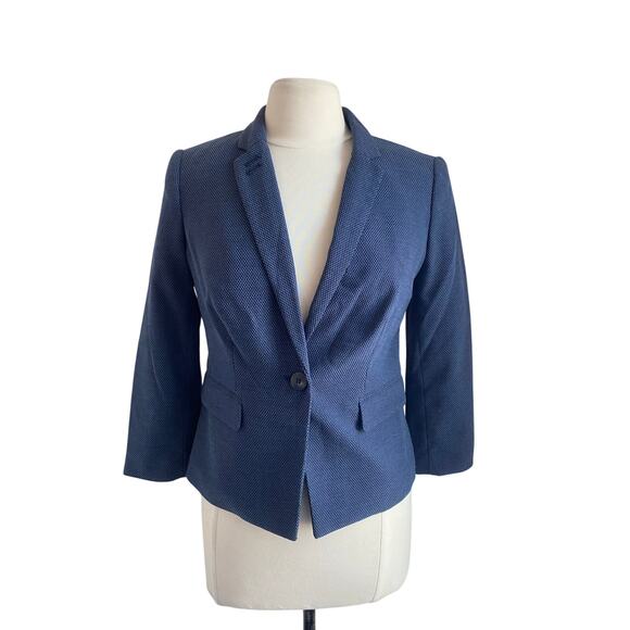 THE LIMITED Vintage Blazer Womens Sz Small Navy Blue One Button Classic - Picture 1 of 5